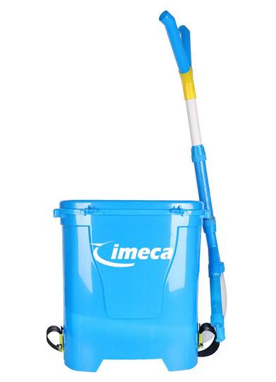 Front view of knapsack granular fertiliser applicator