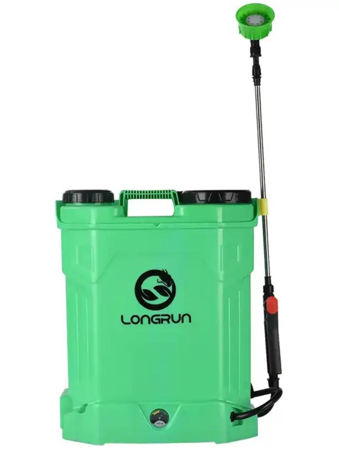 Front view of electric backpack sprayer